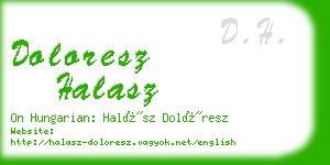 doloresz halasz business card